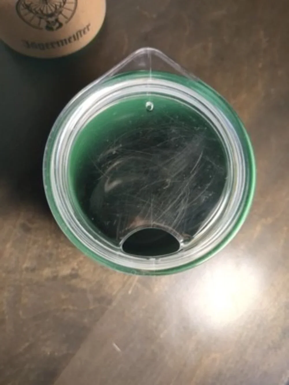 2 JAEGERMEISTER /Jägermeister CORK INSULATED CUPS W/ CLEAR LIDS--10 OZ.